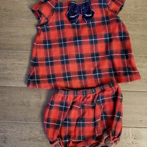 Janie & Jack plaid dress set